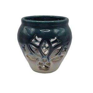 Vintage Clarksville Art Pottery Candle Votive Holder Jar Pot